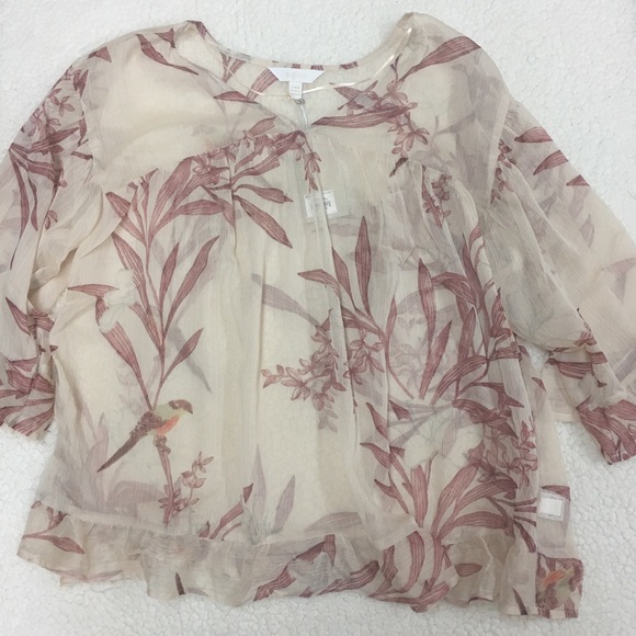 RELIST A:glow Maternity chiffon ruffled top - Picture 2 of 3